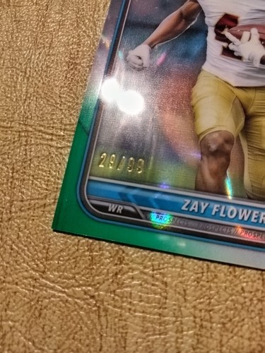 Zay Flowers 2022 bowman U rookie refractor lot including #'d lava variations - Picture 9 of 15