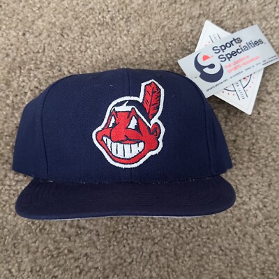 NWOT Vintage Cleveland Indians Chief Wahoo Embriordered Trucker Cap Hat Womans.. Cleveland Indians Chief Wahoo Logo 7 Team MLB | Mercari main image 4