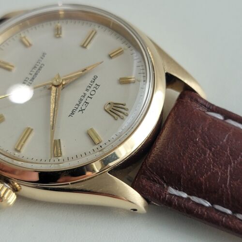 Rolex Oyster Perpetual Para Hombre Ref 6564 Oro Sólido 14k 34mm Años 50 Automático RA462B - Imagen 5 de 12