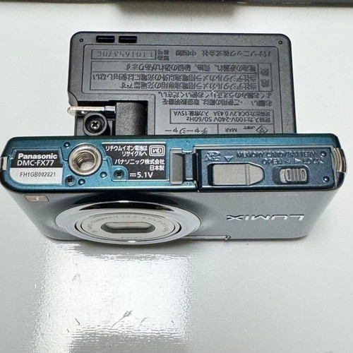 Panasonic LUMIX DMC-FX77 suede blue compact digital camera Japanese Working - Picture 10 of 15