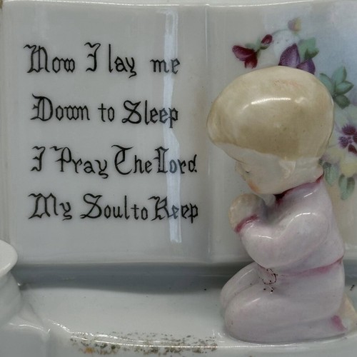 Vintage Lipper and Mann Child Porcelain Planter Candle Holder~Now I Lay Me Down - Picture 3 of 11