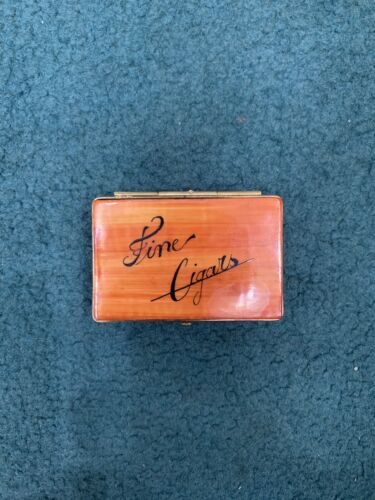 Antike handbemalte Limoges Porzellan feine Zigarrenkiste  - Bild 1 von 5