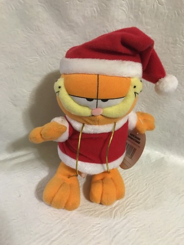 RUSSELL STOVER PAWS GARFIELD W/Santa Hat 6” Plush Stuffed Toy - Picture 9 of 10