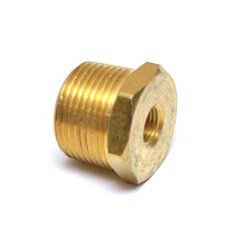 Reducer Bushing 1 in Male to 1/4 Female Npt Brass Pipe Fitting Water Fuel Gas - Picture 5 of 7