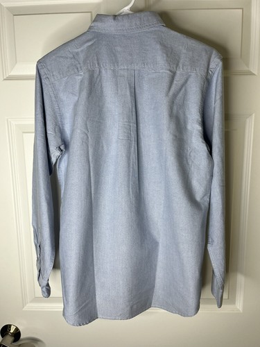 Jungen American Living Langarm Hemd mit Kragen Größe L (16-18) 100% Baumwolle blau - Bild 4 von 5