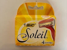 BIC Soleil REFILLS - Four Blade Razor Cartridge Refills - 4 Count, one box - NEW