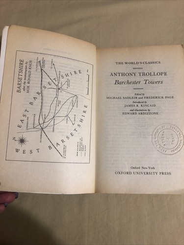 Barchester Towers Anthony Trollope World’s Classics Oxford Press Paperback 1984 - Foto 5 di 8