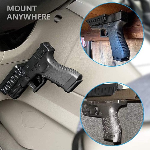 Gun Magnet Mount Pistol Holder Holster Concealed For Glock Car Under Desk 1/2PCS - Picture 2 of 14
