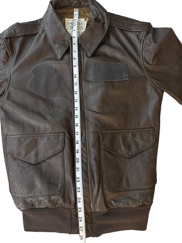 Giacca da volo Saddlery Type A-2 NSN 8415-01-258-6398 USAF pelle di capra 36L - Foto 20 di 23