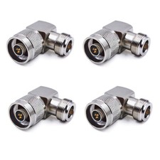 4Pack N-Type Male to N-Type Female Right Elbow 90 Degree Angle Adapter