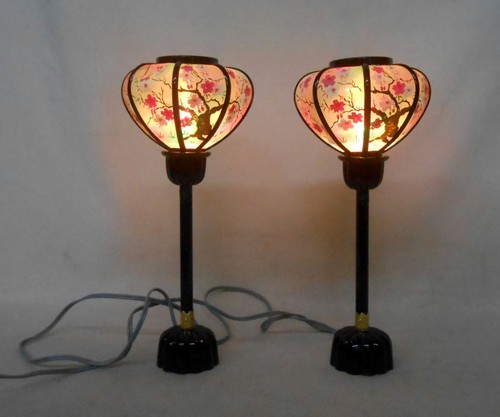 #14 Pair of Japanese Vintage Lamp BONBORI 35cm for Hina Doll - Picture 1 of 8