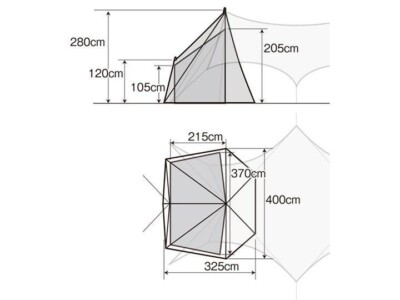 Snow Peak Tarp Extension Tent 4 FES-432 Sepposai 2022