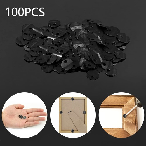 100PCS Picture Turn Button Fasteners Photo Frame Backing Clips with Screws - Picture 2 of 7
