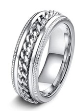 Stainless Steel Spinner Ring Size 12 Unisex Stress Relieving New 2703