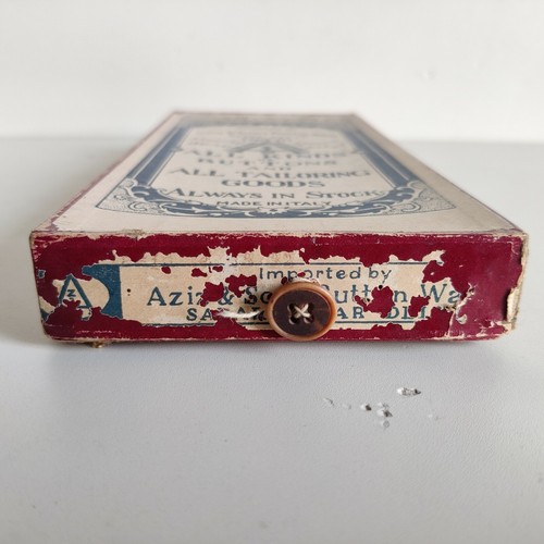 1940s Vintage Aziz & Sons Buttonwala Italian Buttons 55 Italy Original Box CB233 - Picture 7 of 10