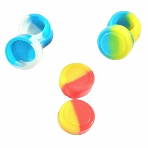 1000pcs 2ml Silicone Container Jar Non-Stick Mixed colors Round Wholesale lot - Picture 3 of 3