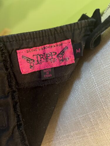 Tripp NYC nero mini gotico abito corsetto medio giarrettiere laterali *cerniera rotta* - Foto 3 di 6