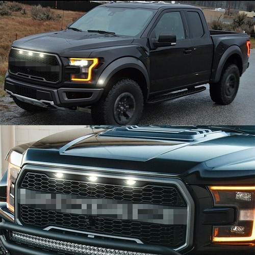 3PCS Raptor Smoked LED Front Grille Lights For 2004-2019 Ford F-150 F250 F350 - Picture 9 of 9