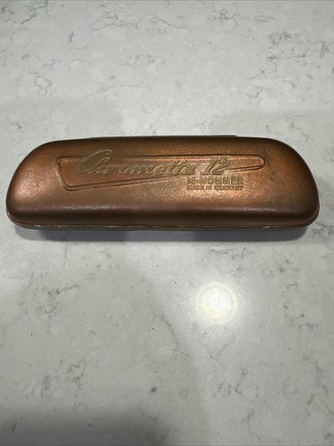 "CHROMETTA 12" "C" GERMAN MADE CHROMATIC HARMONICA BY M. HOHNER Original Case - Picture 2 of 9