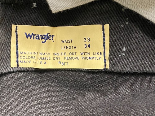 Wrangler Jeans Size 33 x 34 Brand New NWT NOS Mens Black Reg Fit American Paints - Picture 10 of 10