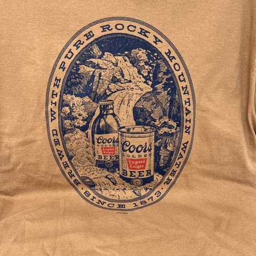Coors Golden Export Lager Beer Since 1873 Herren Medium Rocky Mountain T-Shirt Neu - Bild 2 von 6