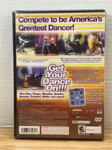 NEW Dancing with the Stars (2007 PlayStation 2 PS2 Game) Factory Sealed Black La - Picture 2 of 7
