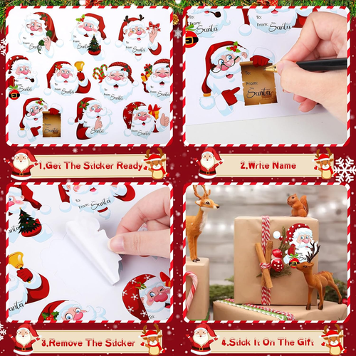 60 Pcs from Santa Tag Stickers Christmas Santa Gift Name Labels Self Adhesive Xm - Bild 6 von 7