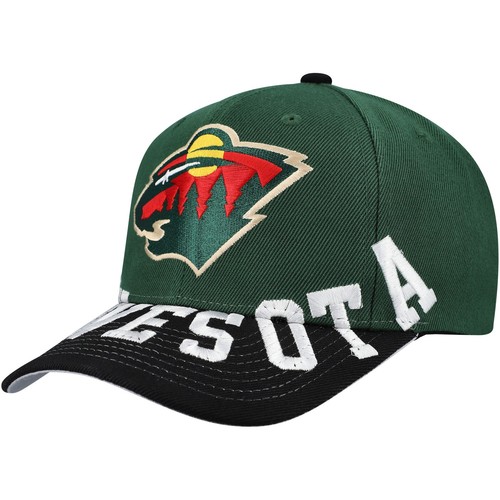 Men's Mitchell & Ness Green/Black Minnesota Wild Underarch Two-Tone Pro Crown