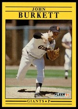 1991 Fleer #256 John Burkett