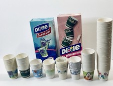VINTAGE DIXIE 3 OZ BATHROOM CUPS ASSORTED DESIGNS OPEN BOX APPROXIMATELY 275
