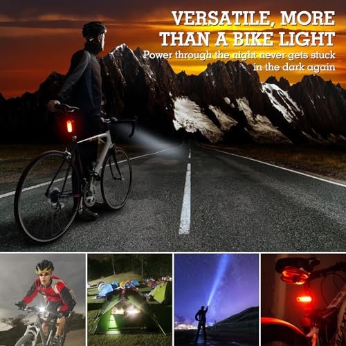 Bike Lights, USB Rechargeable Bicycle Lights, Super Bright 3000 Lumens Front - Picture 2 of 7