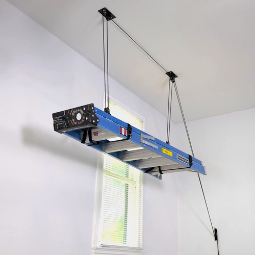 Ladder Storage Ceiling Pulley System, Garage Mount Hoist, Heavy Duty Hanging ... - Picture 5 of 5