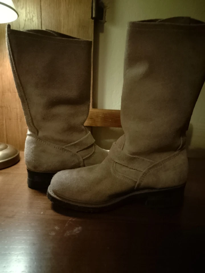 ORIGINAL VINTAGE EARLY 90's WALKER ENGINEER BOOTS Size 7 - Immagine 3 di 4