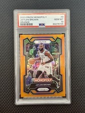 2023-24 Panini Prizm Monopoly - Jaylen Brown Orange Prizm /124 PSA 10 POP 2