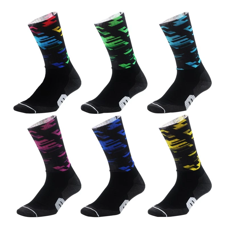 Pro Road Cycling Socks Bicycle Bike Riding Sport Athletic Socks XC BMX MTB Green - Image 2 of 4