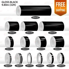 GLOSS BLACK PIN STRIPE Car Model Streamline Adhesive TAPE Decal Vinyl Sticker