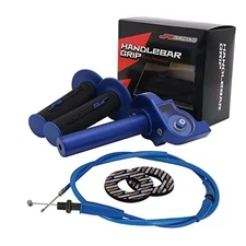  Motorcycle Throttle Assembly,7/8" 22mm Quick Twist Throttle Grips Normal Blue