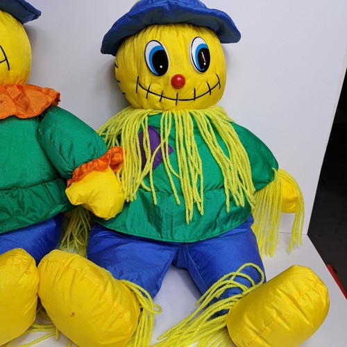 Scarecrow Plush Pair Nylon Parachute Feel Large Stuffed Plush Fall Decor - Picture 3 of 10