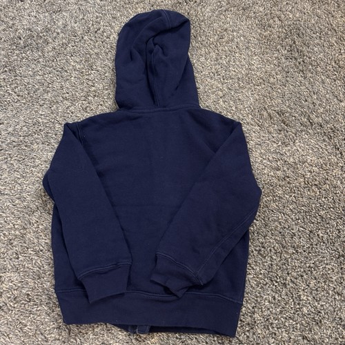 Polo Ralph Lauren Kids Navy Hoodie Jacket Youth Size 5 Full Zip Spellout Varsity - Picture 7 of 8