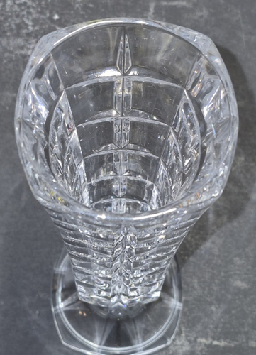 Unmarked Square Cut Crystal Bud Vase 6.75" - Picture 5 of 7
