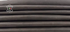DARK BROWN GRAINY ROUGH VEGETABLE TAN Goat Soft Leather 2 skin 12sqf 0.7mm C7066