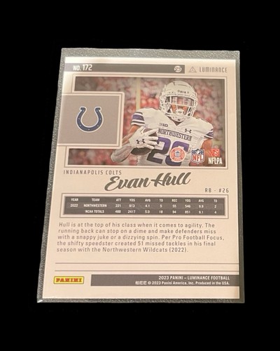 2023 Panini Luminance - Rookie #172 Evan Hull (RC) E3 - Picture 2 of 2