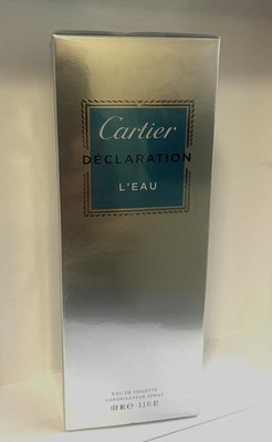 Declaration L'eau By Cartier For Men 3.3 oz  /100 ml Eau de Toilette Spray NEW.