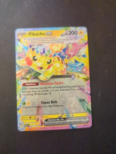 Pokemon Pikachu ex 057/191 SV08 Wogende Funken Double Rare 