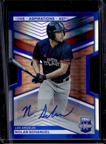 2023 Elite Extra Edition Nolan Schanuel Aspirations Die Cut Signatures Auto #/82 - Picture 1 of 2