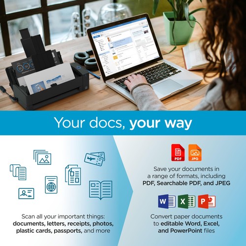 iX1300 Compact Wireless or USB Double-Sided Color Document, Photo & Receipt S... - Picture 5 of 6