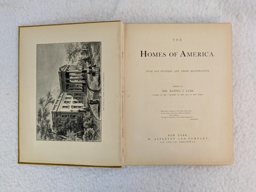 Mrs. Martha J. Lamb THE HOMES OF AMERICA 1879 D. Appleton, NY First Edition - Picture 5 of 11