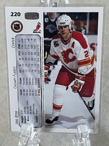 JOEL OTTO--1992-93 UPPER DECK--CALGARY FLAMES--KOSTENLOSER VERSAND - Bild 2 von 2