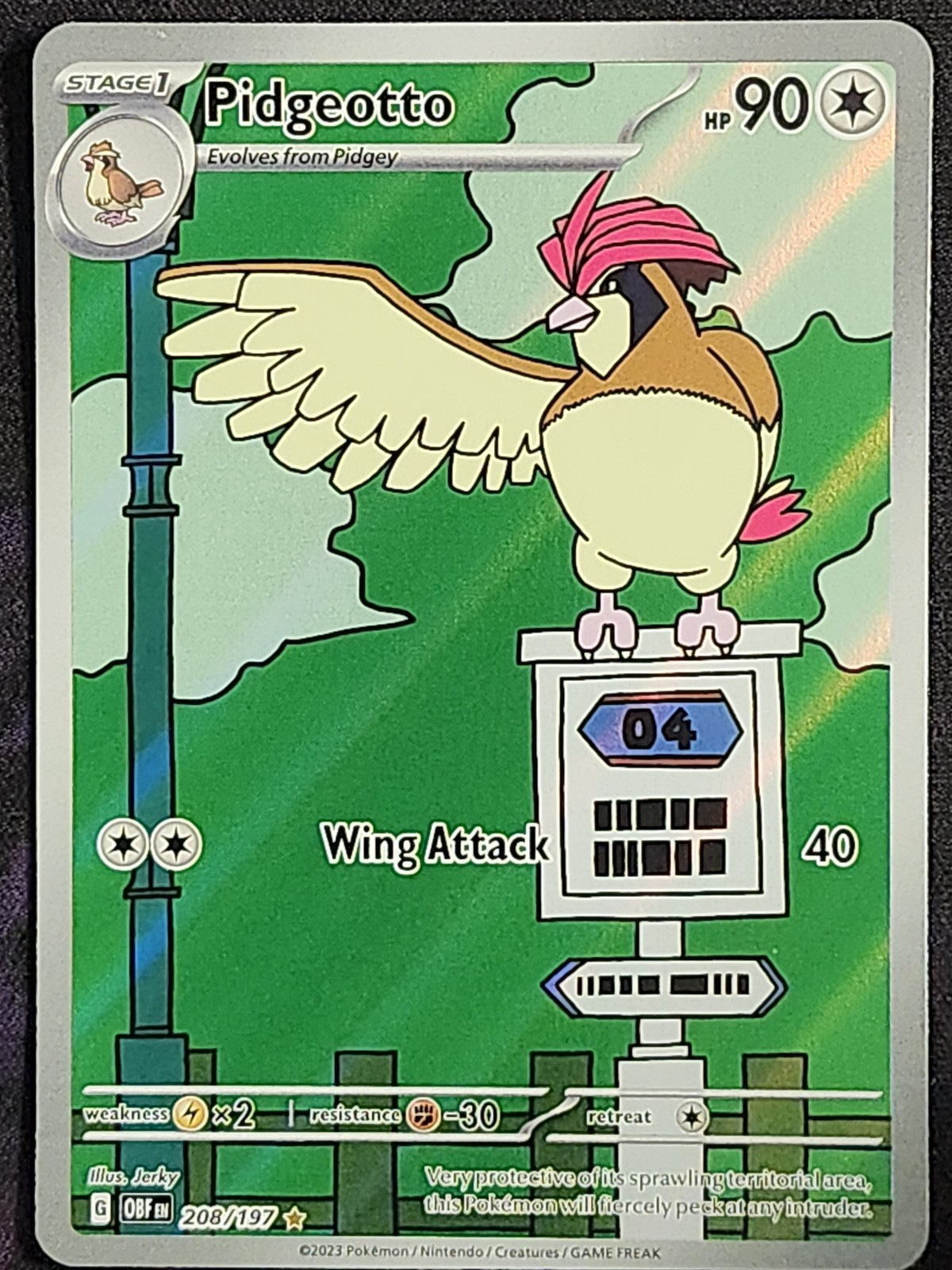 Pokemon Pidgeotto 208/197 Obsidian Flames OBF