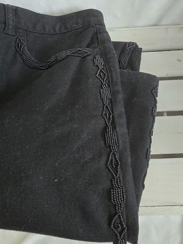 Jeans donna Ralph Lauren nero taglia 12 perline cuciture laterali gamba dritta - Foto 7 di 7